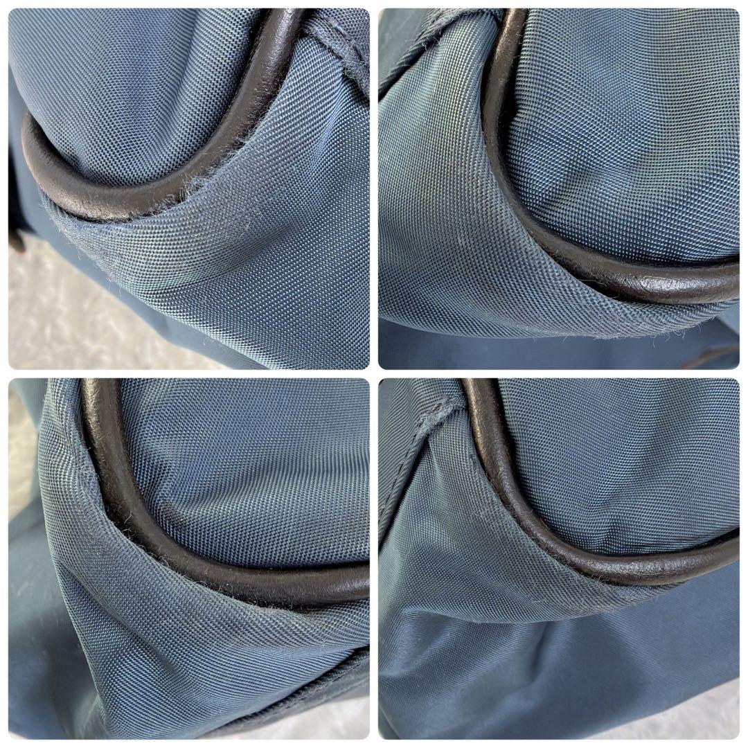 高級✨ Felisi ビジネスバック 本革 ブルー A4 大容量 ナイロン