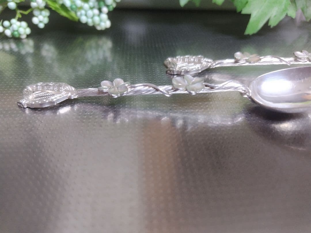 英国　純銀　スプーン2本セット