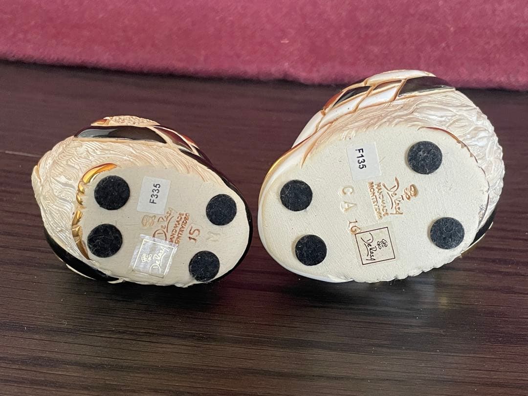 De Rosa デ・ローザ 高級 陶器 フィギュリン 置物 フクロウ　セット