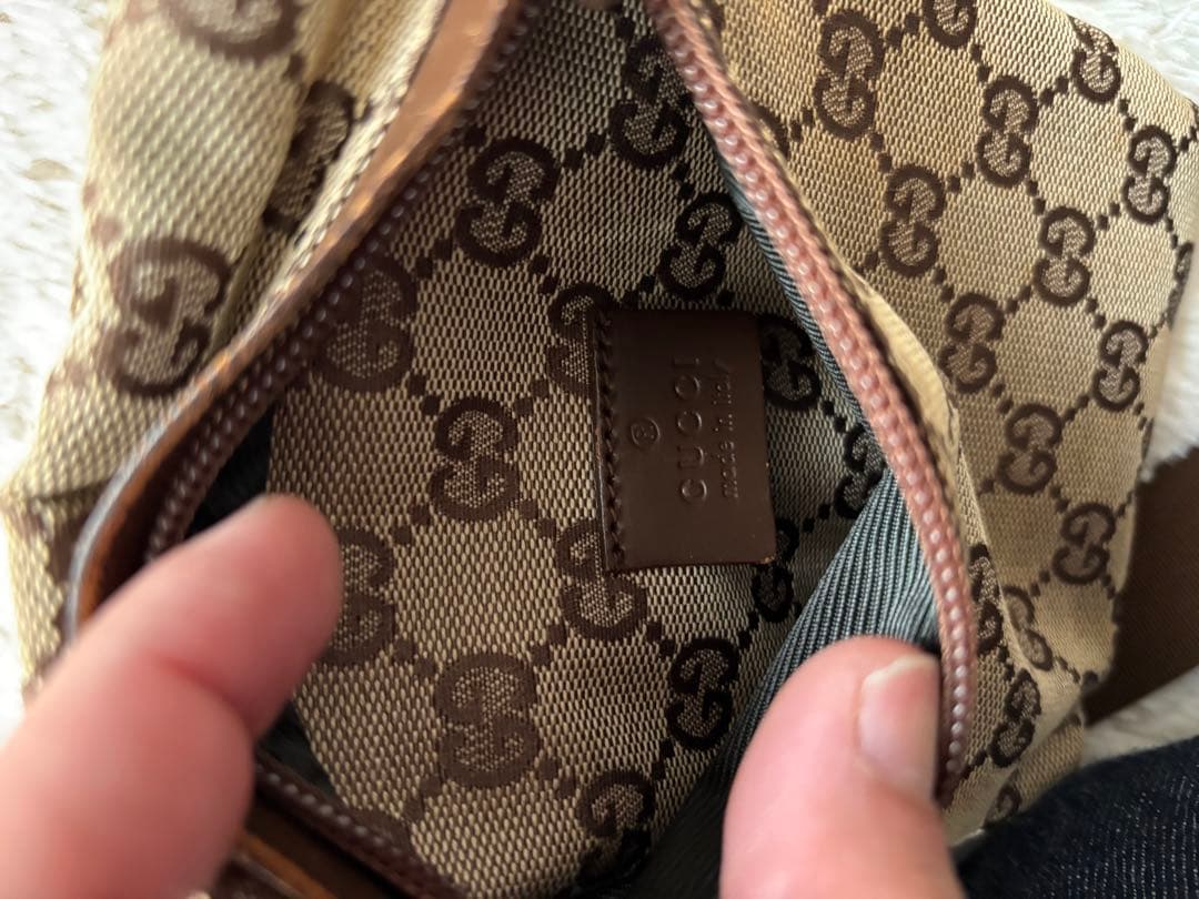 GUCCI ウエストポーチ　GGキャンバス