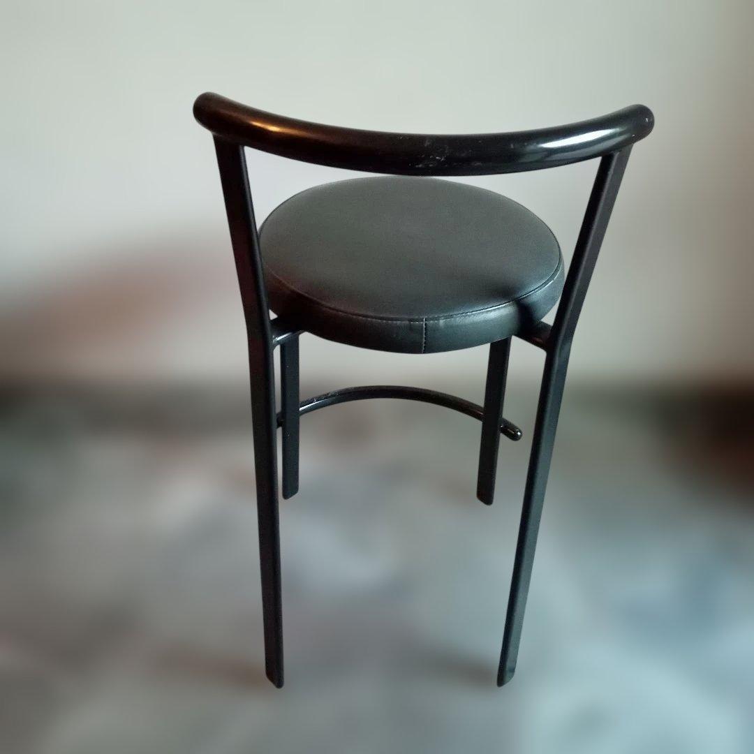 黒のカウンターチェアー　バースツール　昭和レトロ　ヴィンテージ