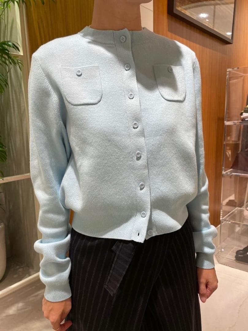 タグ付き 新品未使用品 CABaN コットンカシミヤ クルーネックカーディガン