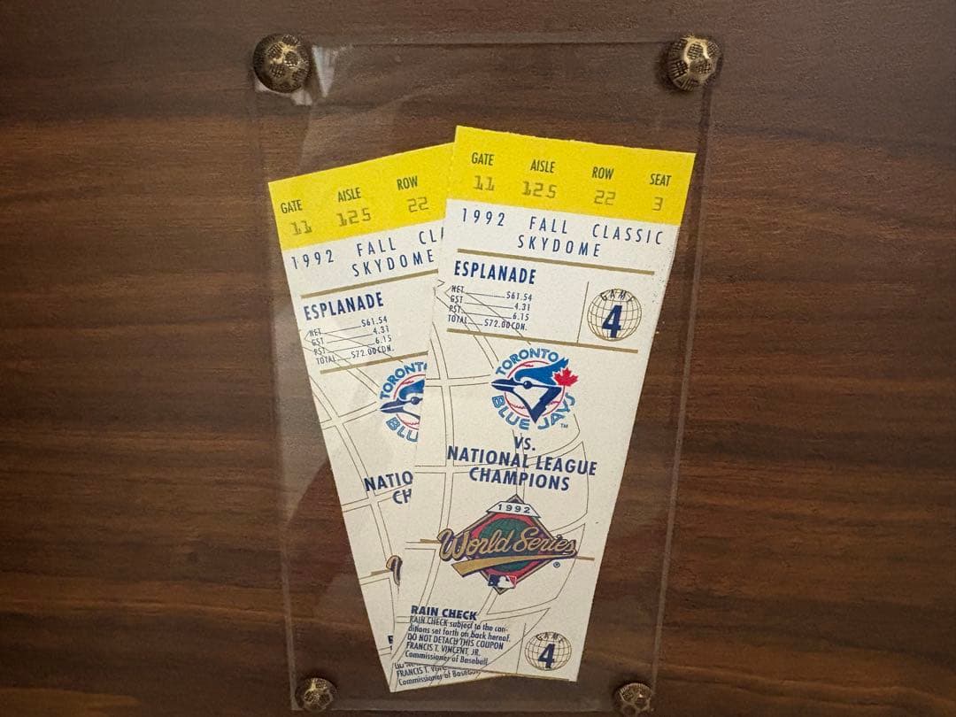 激レア！ブルージェイズ ワールドチャンピオン記念プレート 1992年　大リーグ