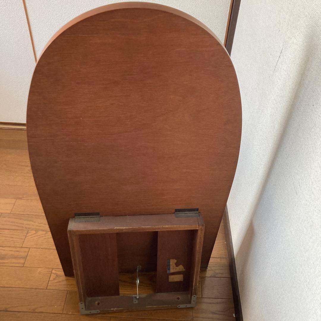 アーチ型木製ウォールミラー アンティーク調 ヴィンテージ ミラー 鏡 折りたたみ