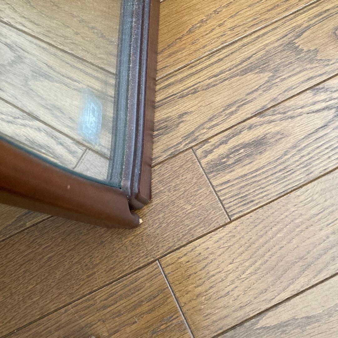 アーチ型木製ウォールミラー アンティーク調 ヴィンテージ ミラー 鏡 折りたたみ