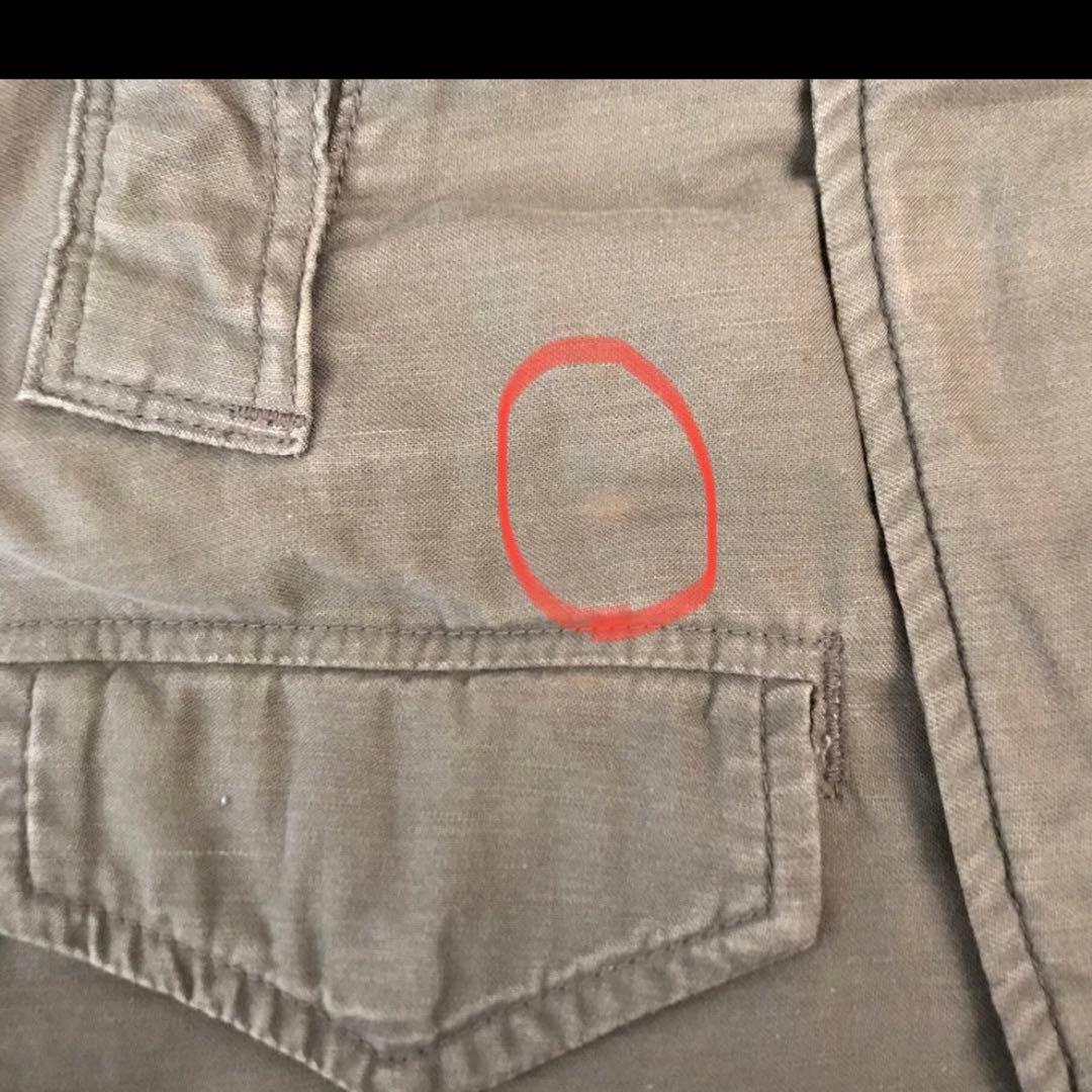 【デニム&ダンガリー】裏ボアミリタリージャケット100cm ファーコートカーキ