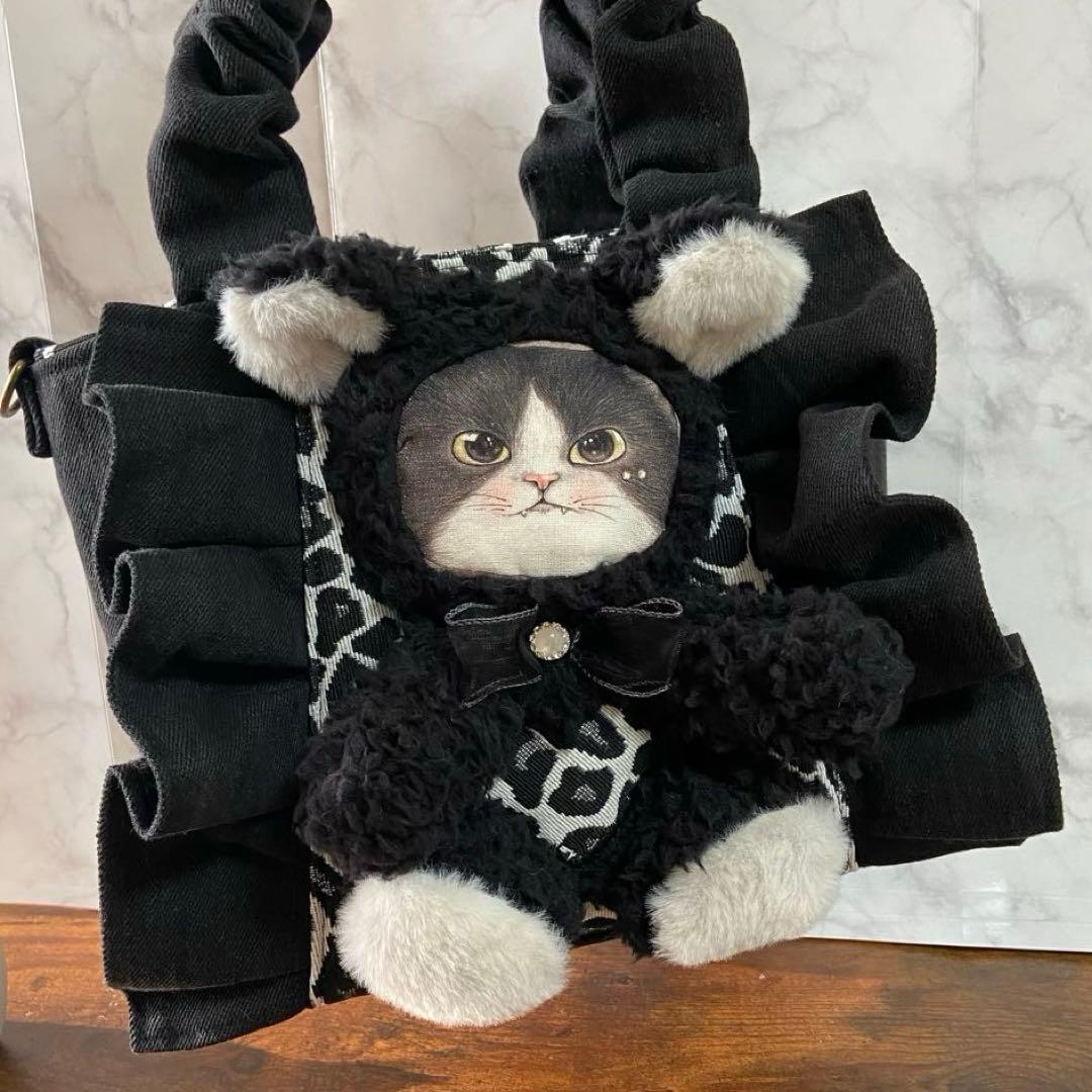 喜*ん様 コヤンイサムチョン 【デニムリメイク】フリルバッグ ハンドメイド