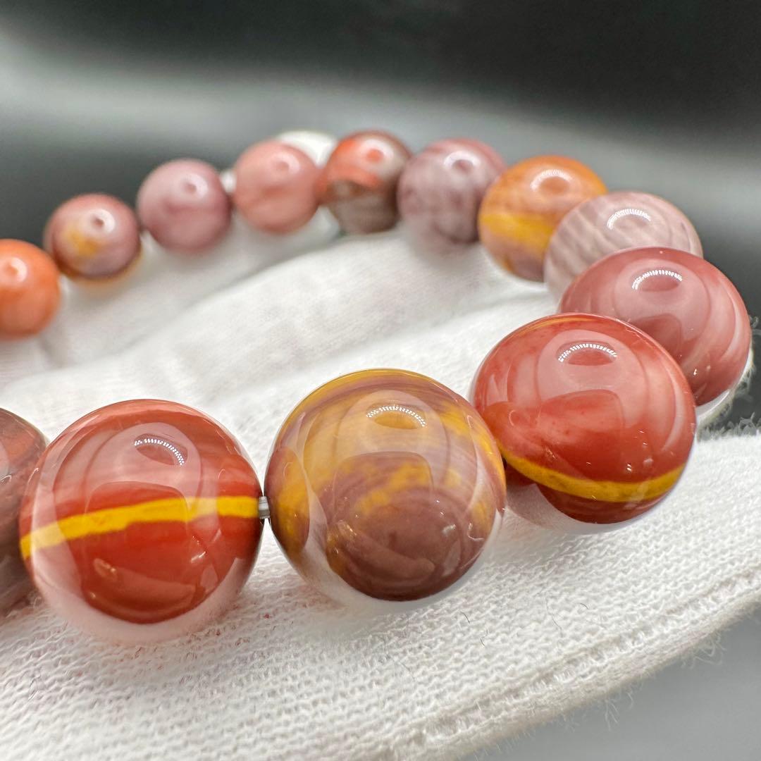 珍しい色味！！　トロピカルカラー　天眼アラシャンメノウ　ブレスレット