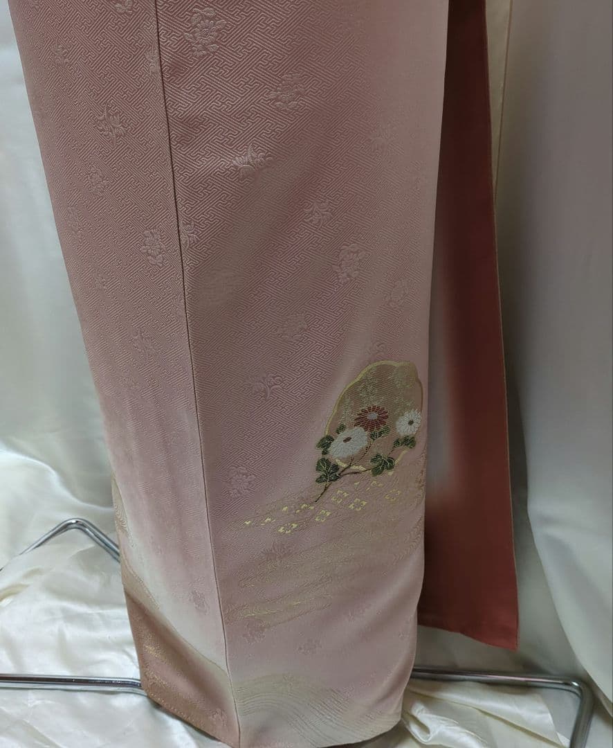 訪問着５点セット　正絹　袷　金彩模様