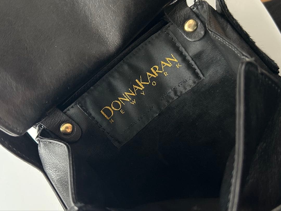 dnky ダナキャラン　レザー　ショルダーバッグ　ハラコ