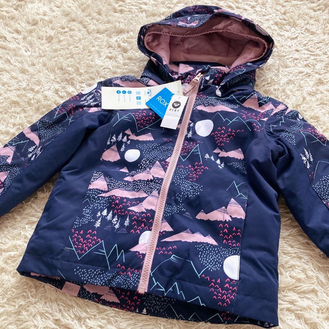 未使用 ROXY ロキシー スノージャケット スキーウェア 100cm 紺 紫