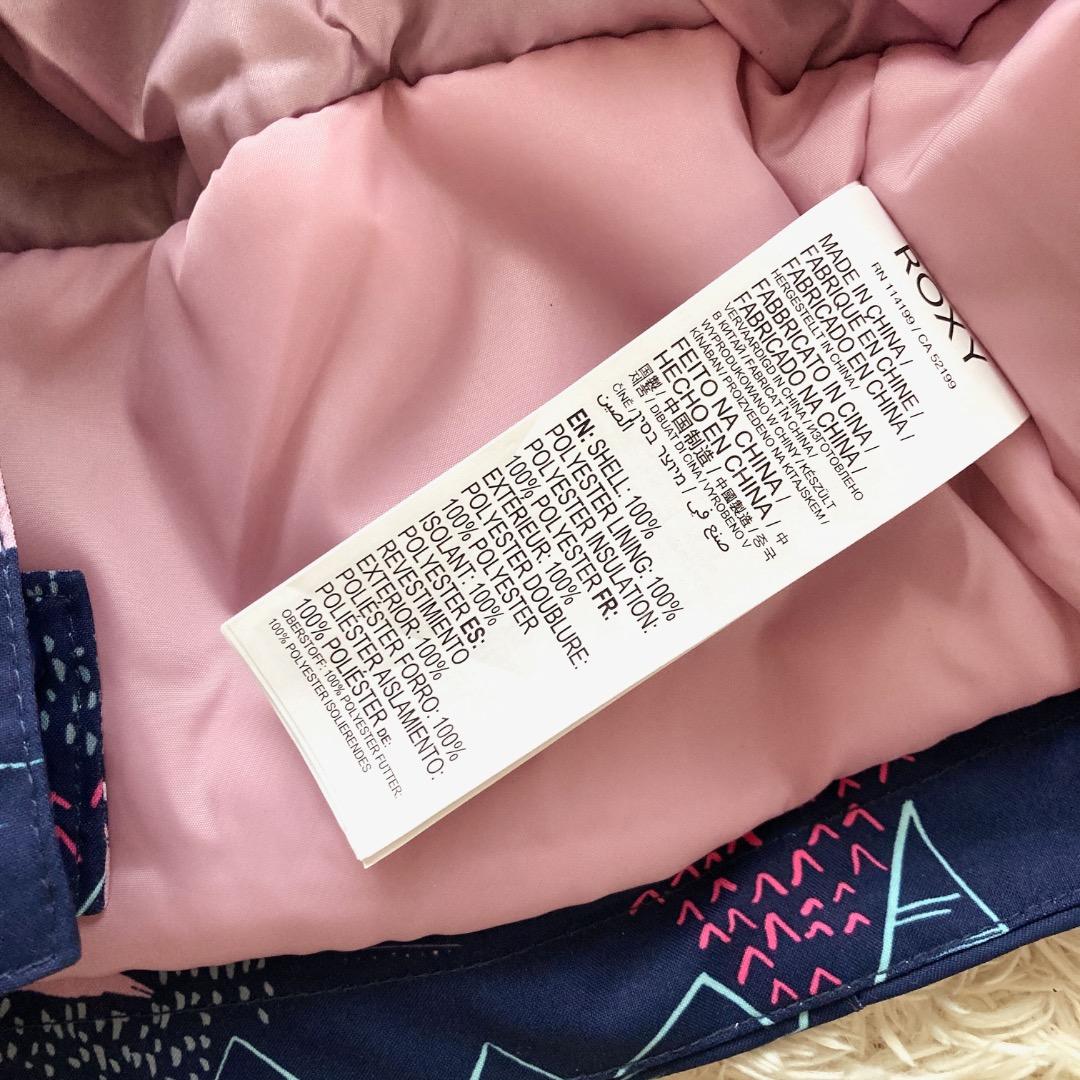 未使用 ROXY ロキシー スノージャケット スキーウェア 100cm 紺 紫