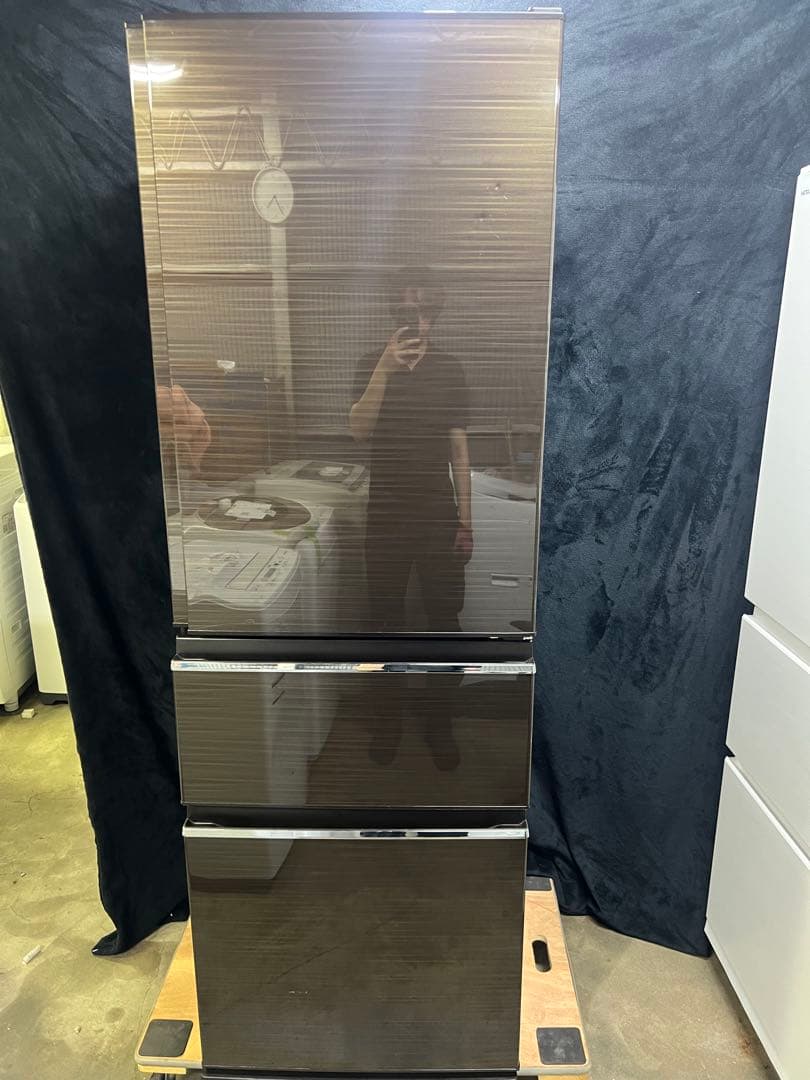 【一部部品交換品済】三菱3ドア冷蔵庫365L 2020年製MR-CX37F-BR