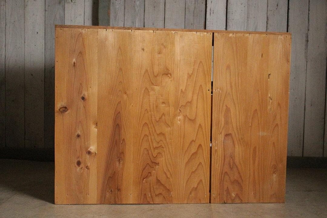 前面ガラスの引き出し2段×ガラス戸棚×木製小引き出し2段