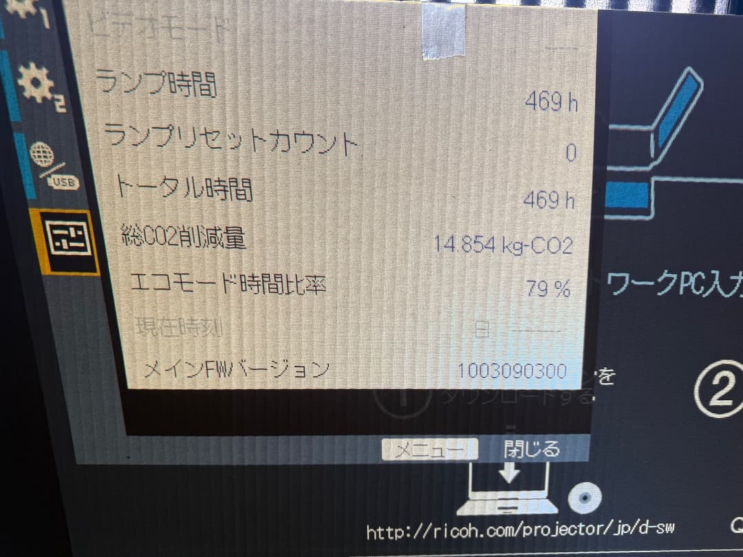 RICOH PJ WX4152N 超短焦点プロジェクター