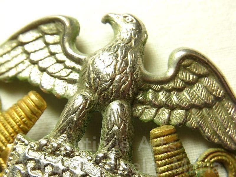 【us565】第二次世界大戦 アメリカ 海軍 将校帽子 銀925バッチ USA