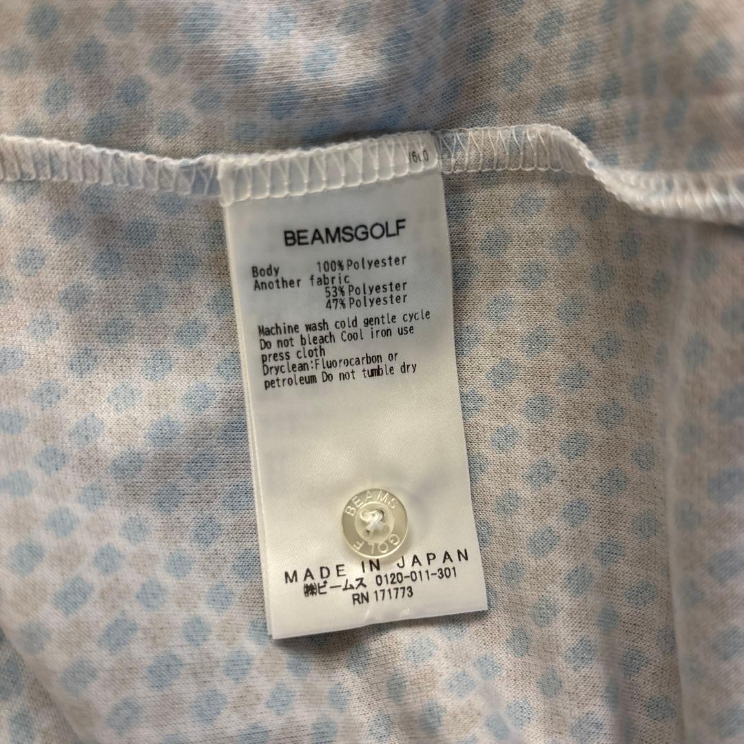 BEAMS GOLF 吸湿速乾ポロシャツ 水色