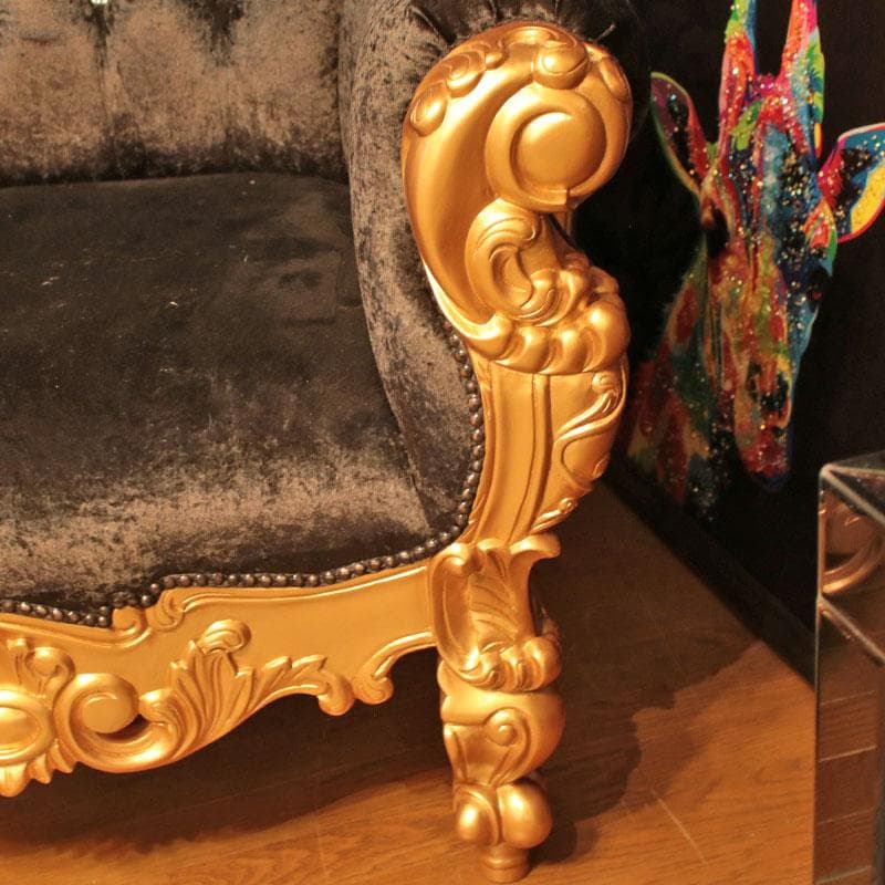 クイーンチェア ソファ ブラック 一人掛け インテリア 682-178