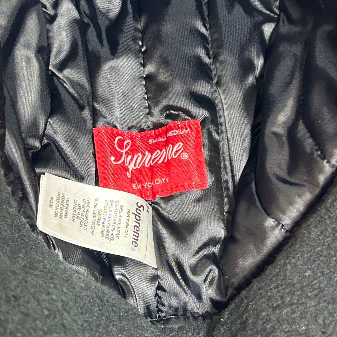 【ロマン 】フリースフライトキャップブラック　美品　耳当て部に大きなロゴ