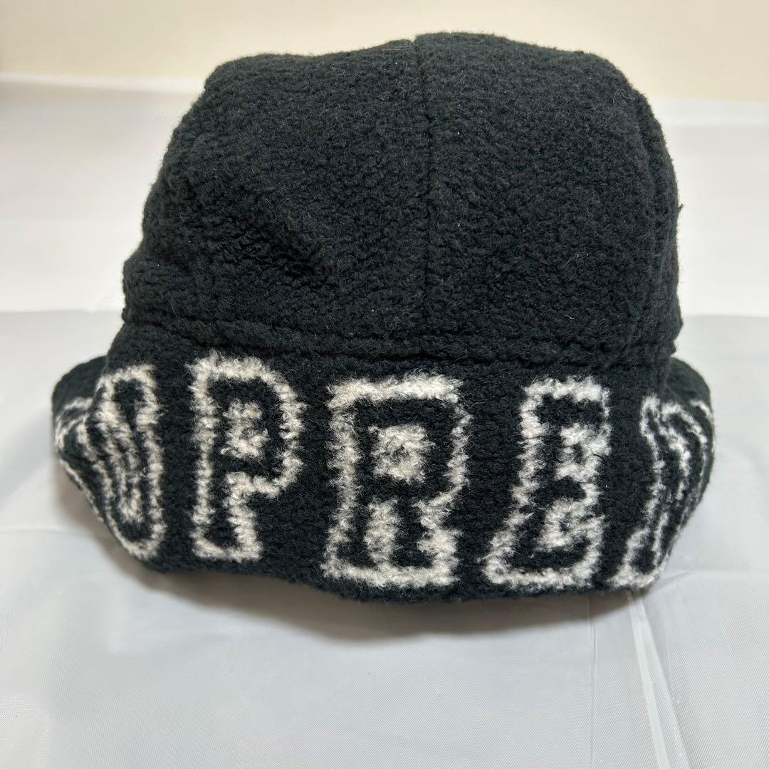 【ロマン 】フリースフライトキャップブラック　美品　耳当て部に大きなロゴ