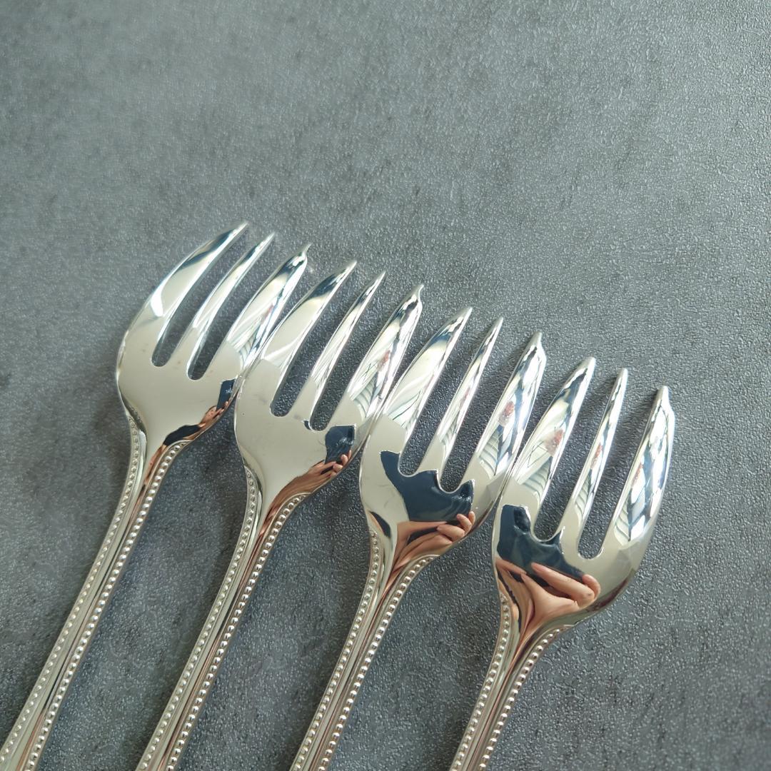 美品 クリストフル パール ケーキフォーク 4点