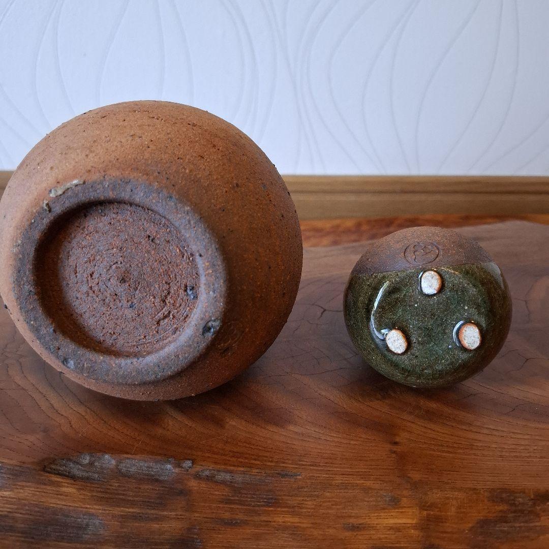 壺　つぼ　一輪挿し　親子壺