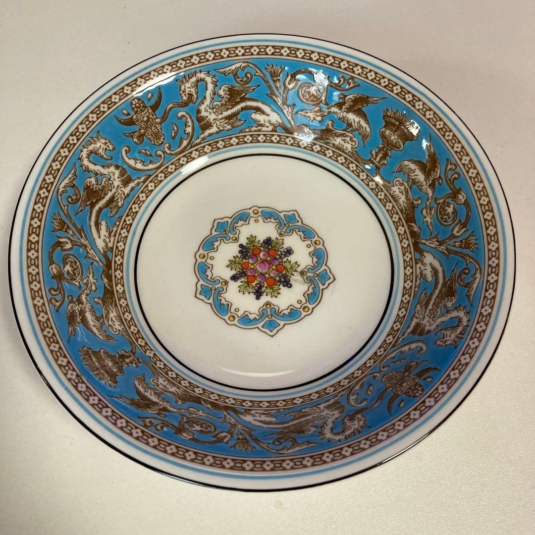 [極美品]ウェッジウッド　フロレンティーン ターコイズ　青地装飾陶磁器皿3点