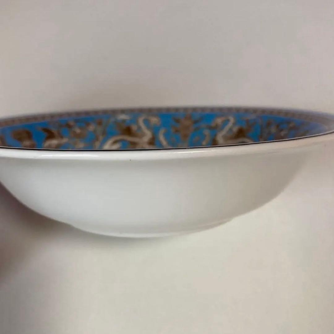 [極美品]ウェッジウッド　フロレンティーン ターコイズ　青地装飾陶磁器皿3点