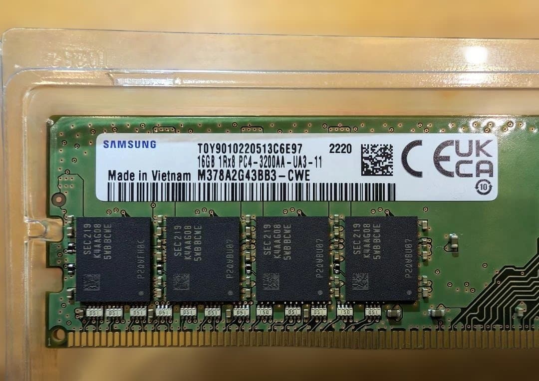 SAMSUNG 16GB DDR4 PC4-3200AA 1枚 デスクトップ