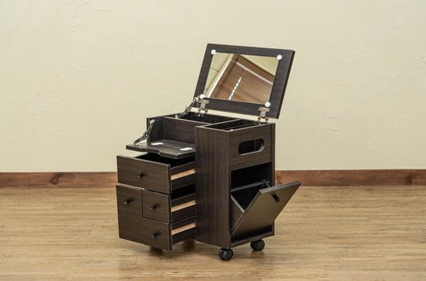 《送料無料》　収納いっぱい　コスメワゴン　ホワイトのみ