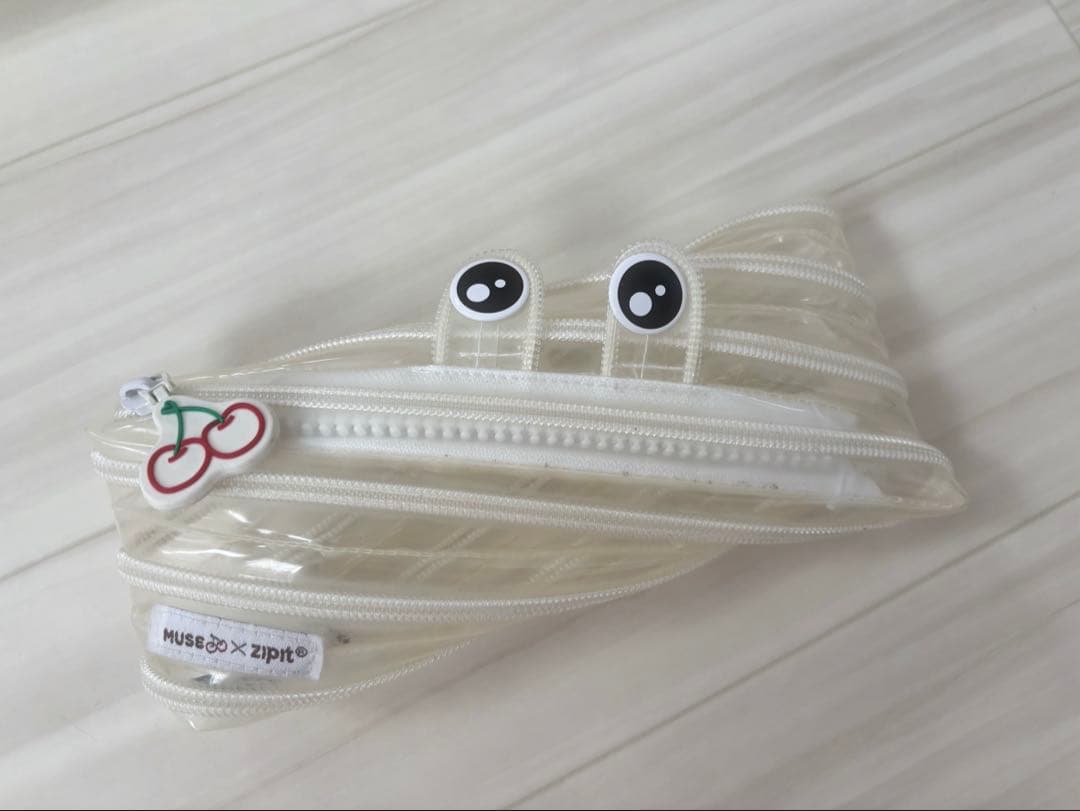 【レア】MUSE みゅうちゃん　クリア ダブルジッパー 筆箱　zipit