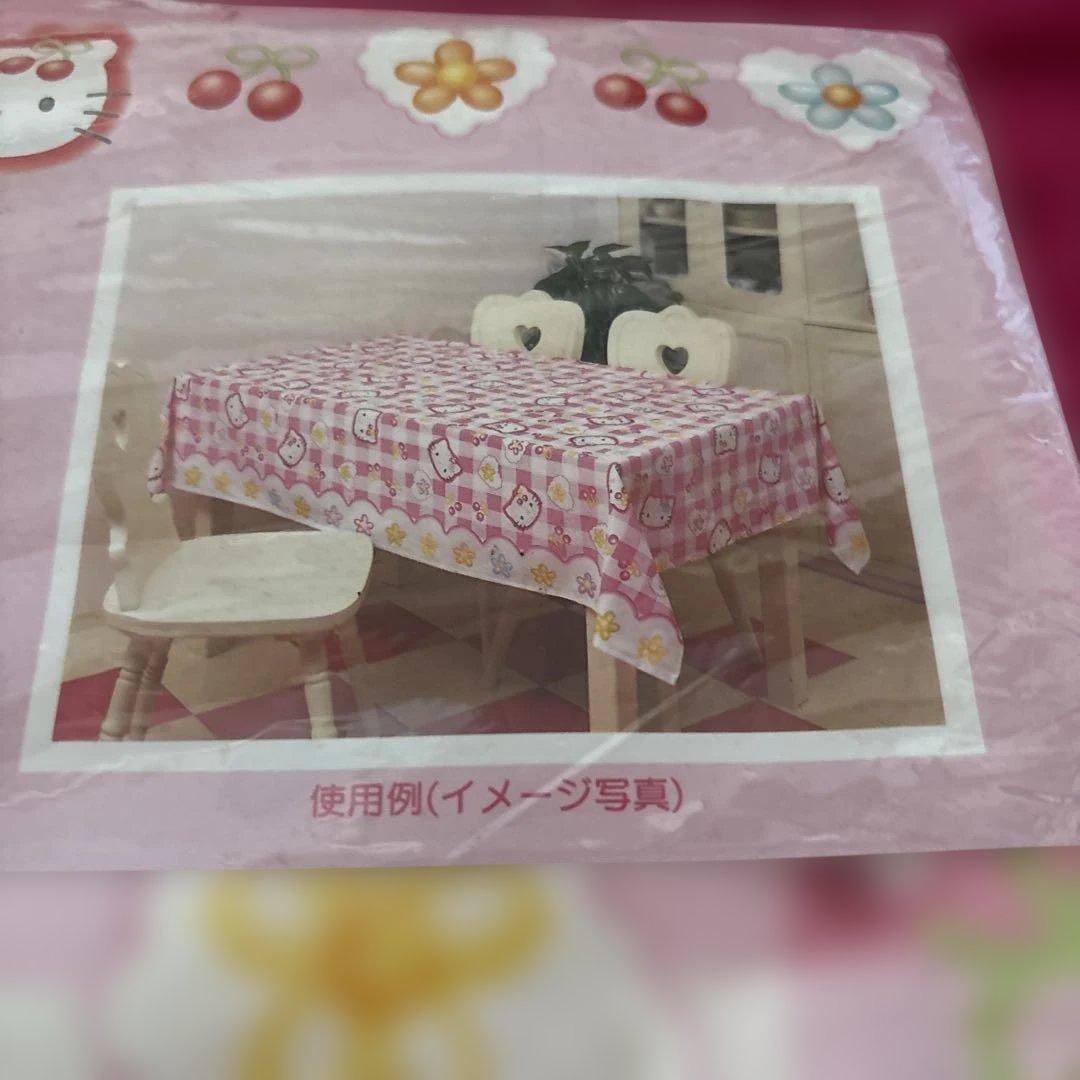 ハローキティ　テーブルクロス　さくらんぼ　カオハナ　レトロ　平成　1998