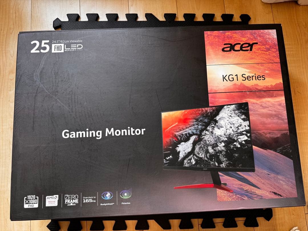 acer KG1 Series 25インチ ゲーミングモニター/箱・付属品付き