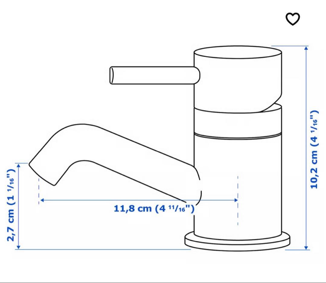 新品5個セットPILKÅN 洗面台用混合栓 クロムメッキ