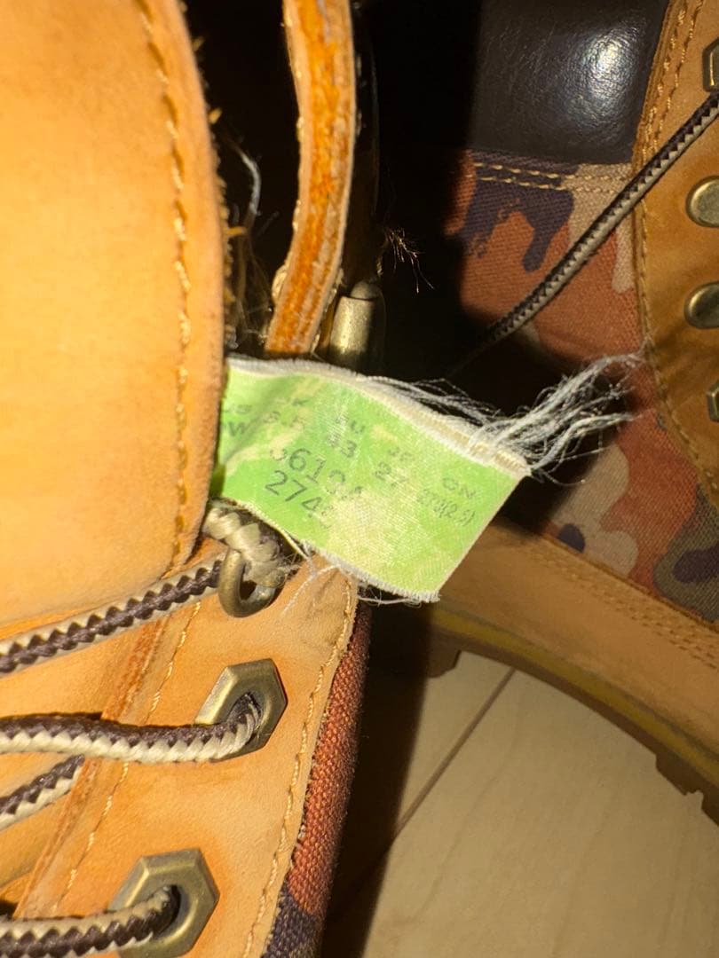 希少 ティンバーランド 迷彩柄 イエローブーツTimberland 27cm