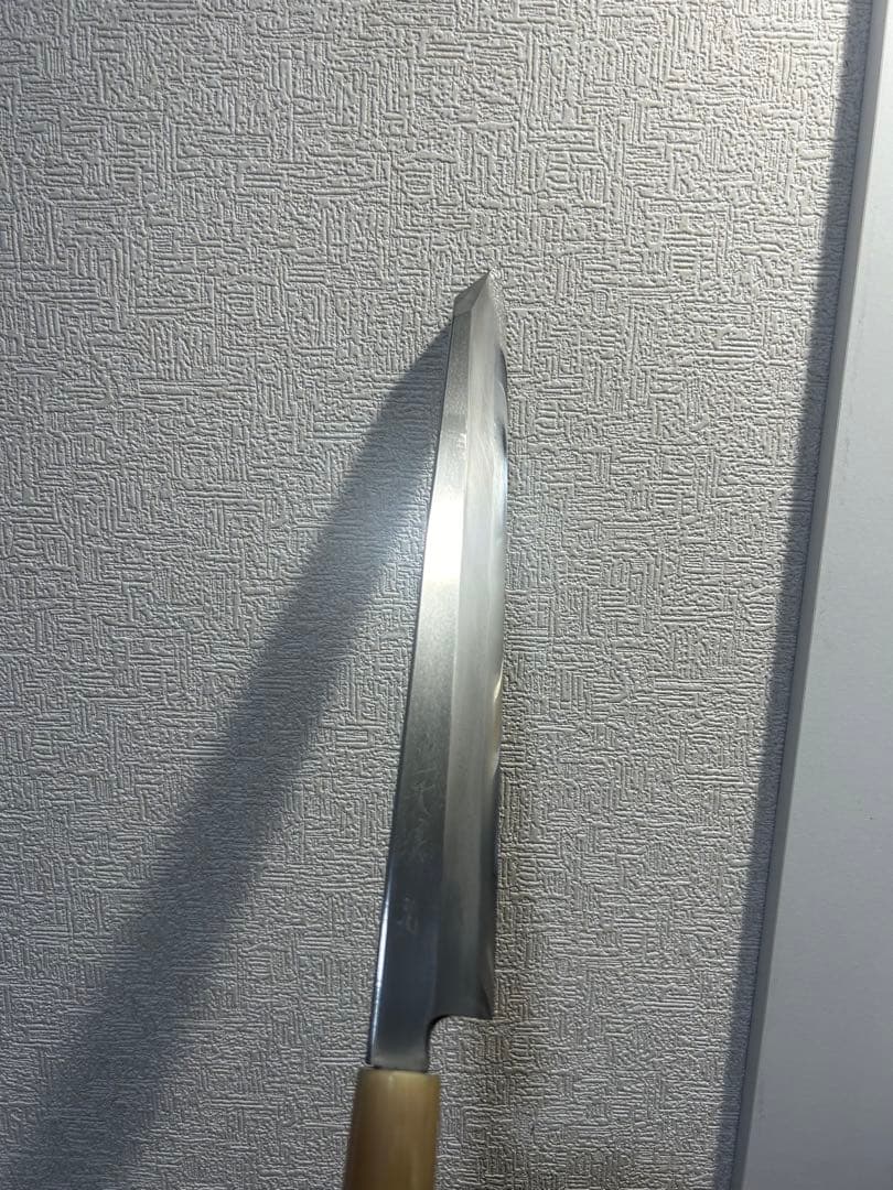 青一鋼　切付け柳刃包丁 尺