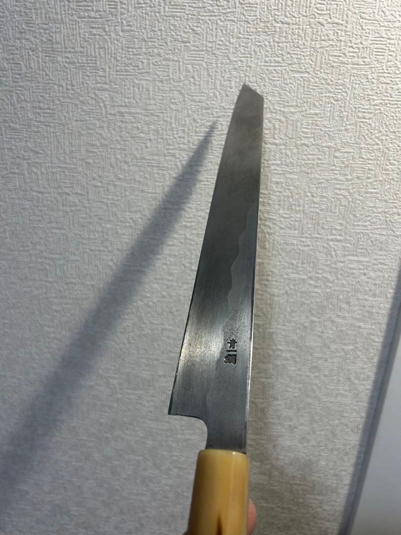 青一鋼　切付け柳刃包丁 尺