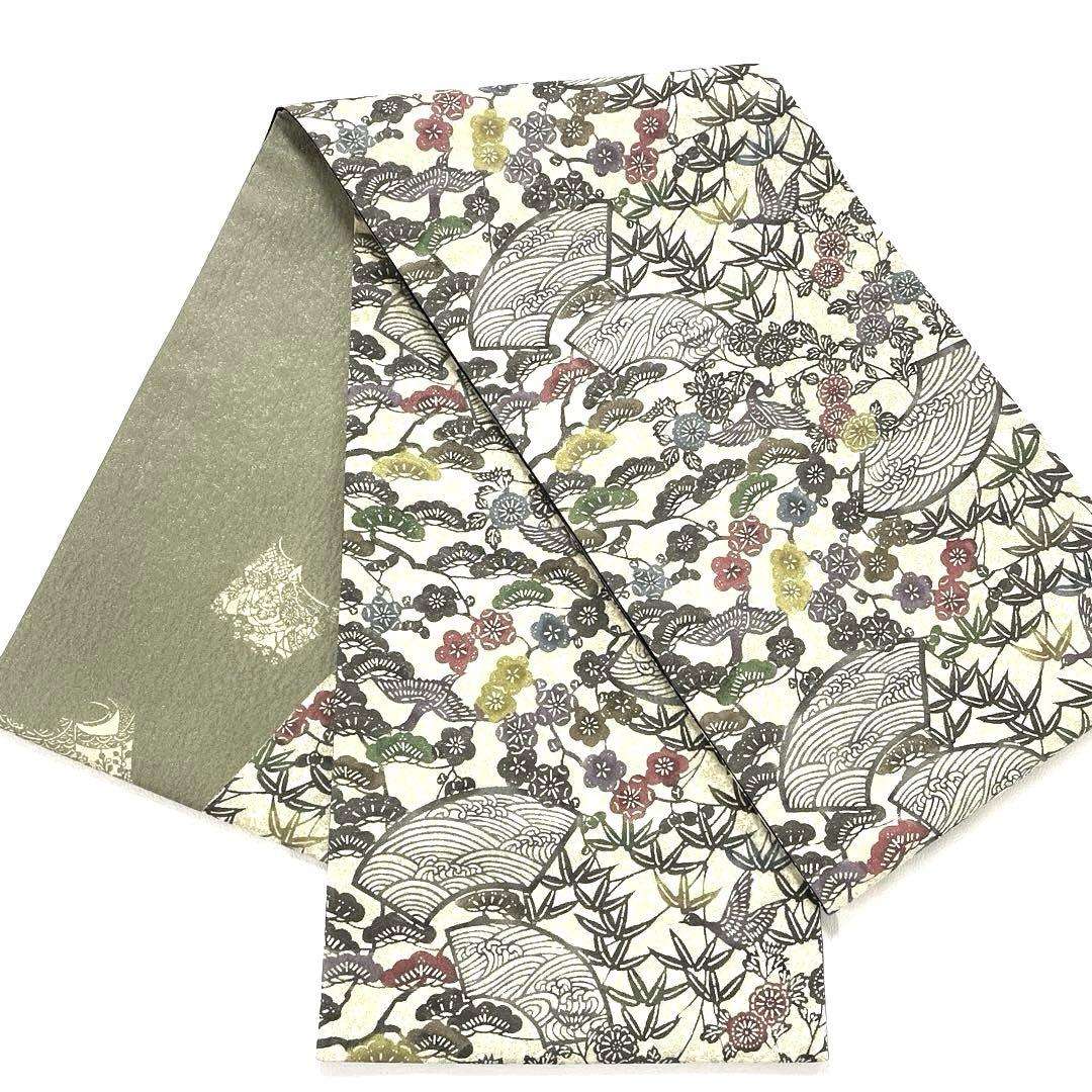 専用帯6245 6258 二点セット ●高級 正絹 紅型 両面全通 リバーシブル