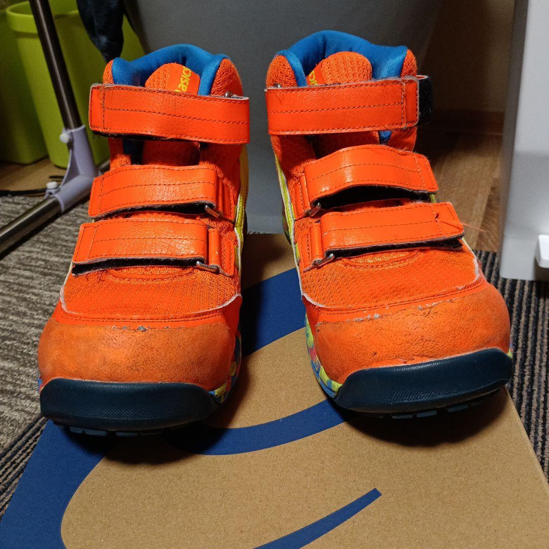 ASICS CP ハイカット安全靴 オレンジ/青