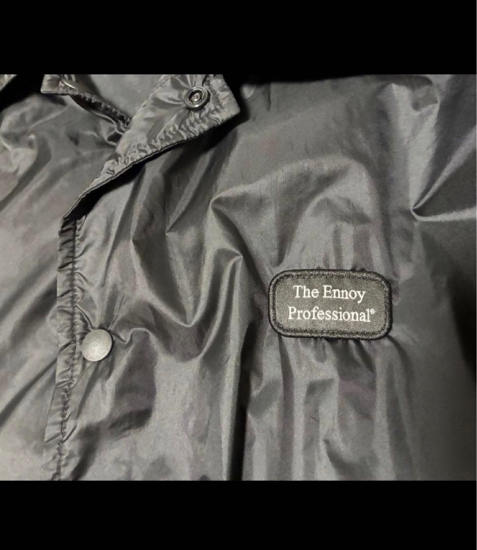 【送料込】ennoy nylon coach jacket L 黒　エンノイ