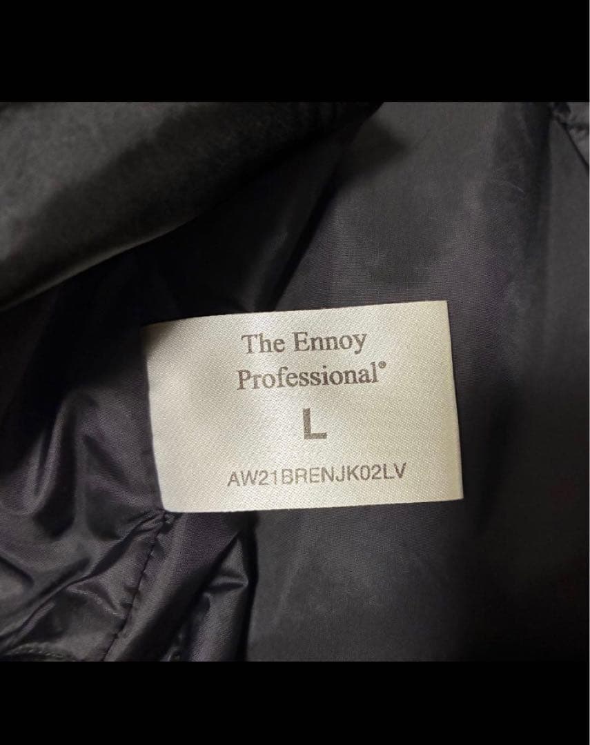 【送料込】ennoy nylon coach jacket L 黒　エンノイ