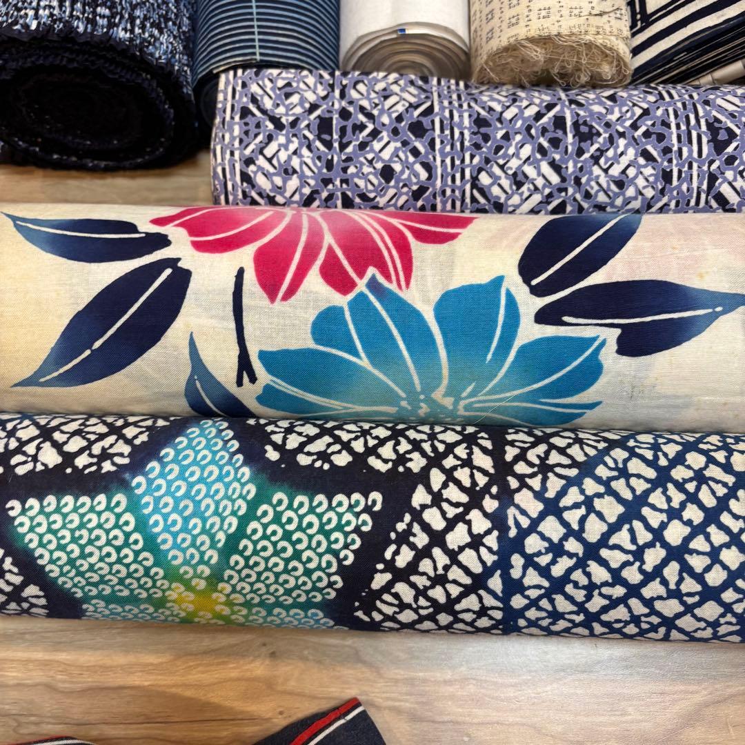 H格安 リメイク用　素材　 まとめ売り　着物　和服　10点　本染　浴衣　反物　星