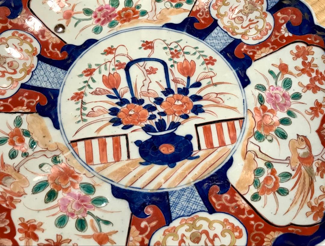 【美品／詳細不明】伊万里　 大皿　直径約38㎝　 アンティーク　有田焼　和食器