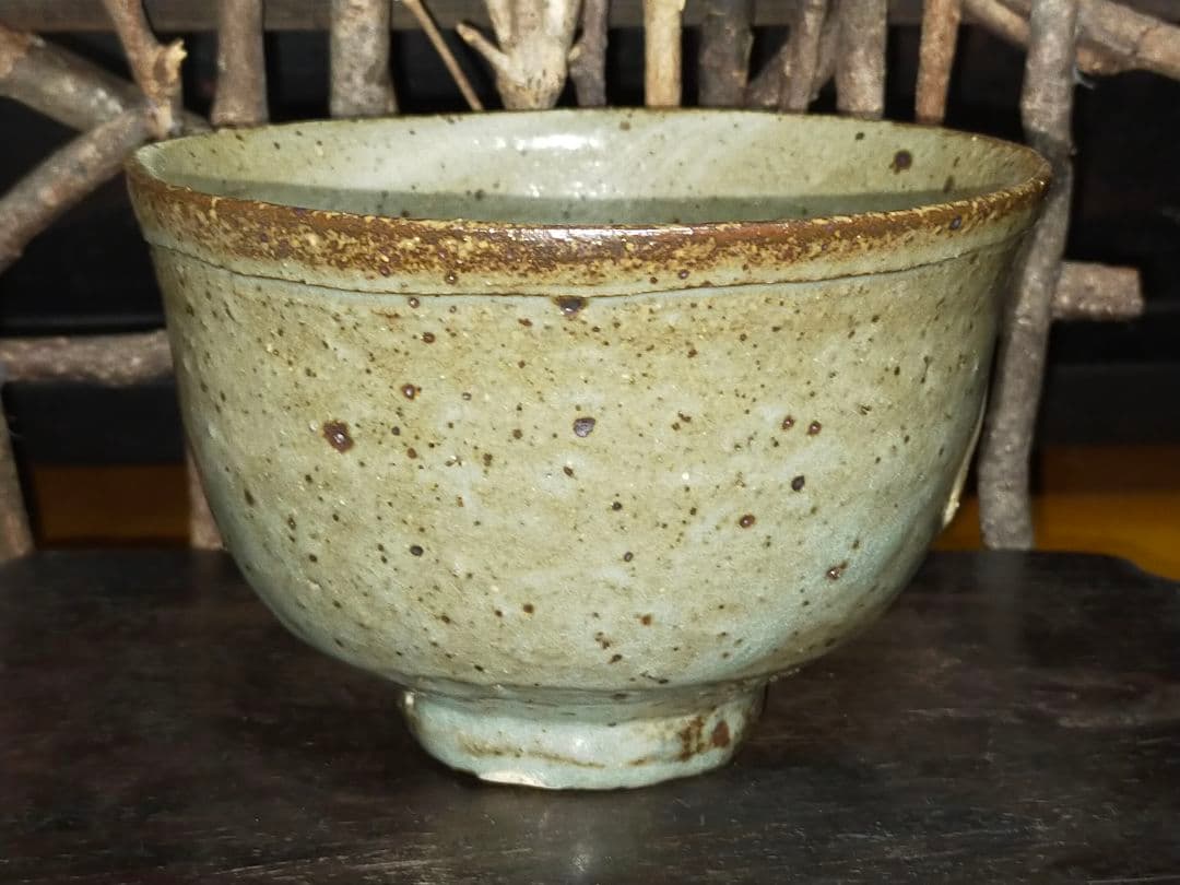 ♥値下げ！茶碗　古賀無量　絵唐津茶碗　岩井堂焼　共箱　骨董　古玩