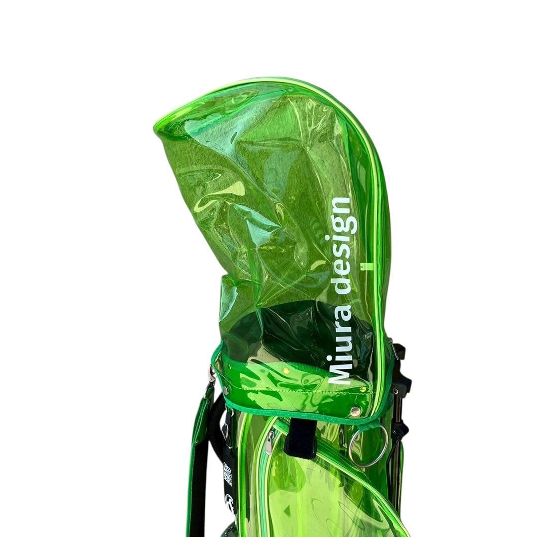 フランク三浦キャディバッグ イエローグリーン (透明緑色)