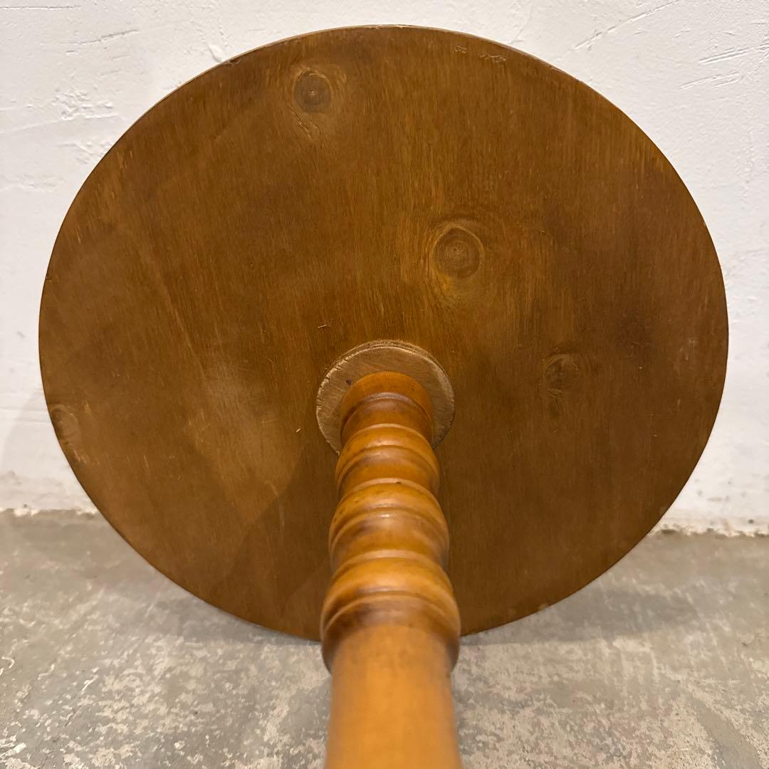 年末年始saleヴィンテージ　木製サイドテーブル　ラウンドサイドテーブル