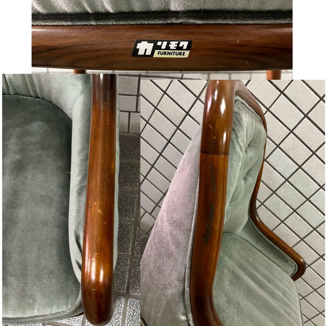 Tatsuオールドカリモクkarimoku モケット　シングルアームソファ