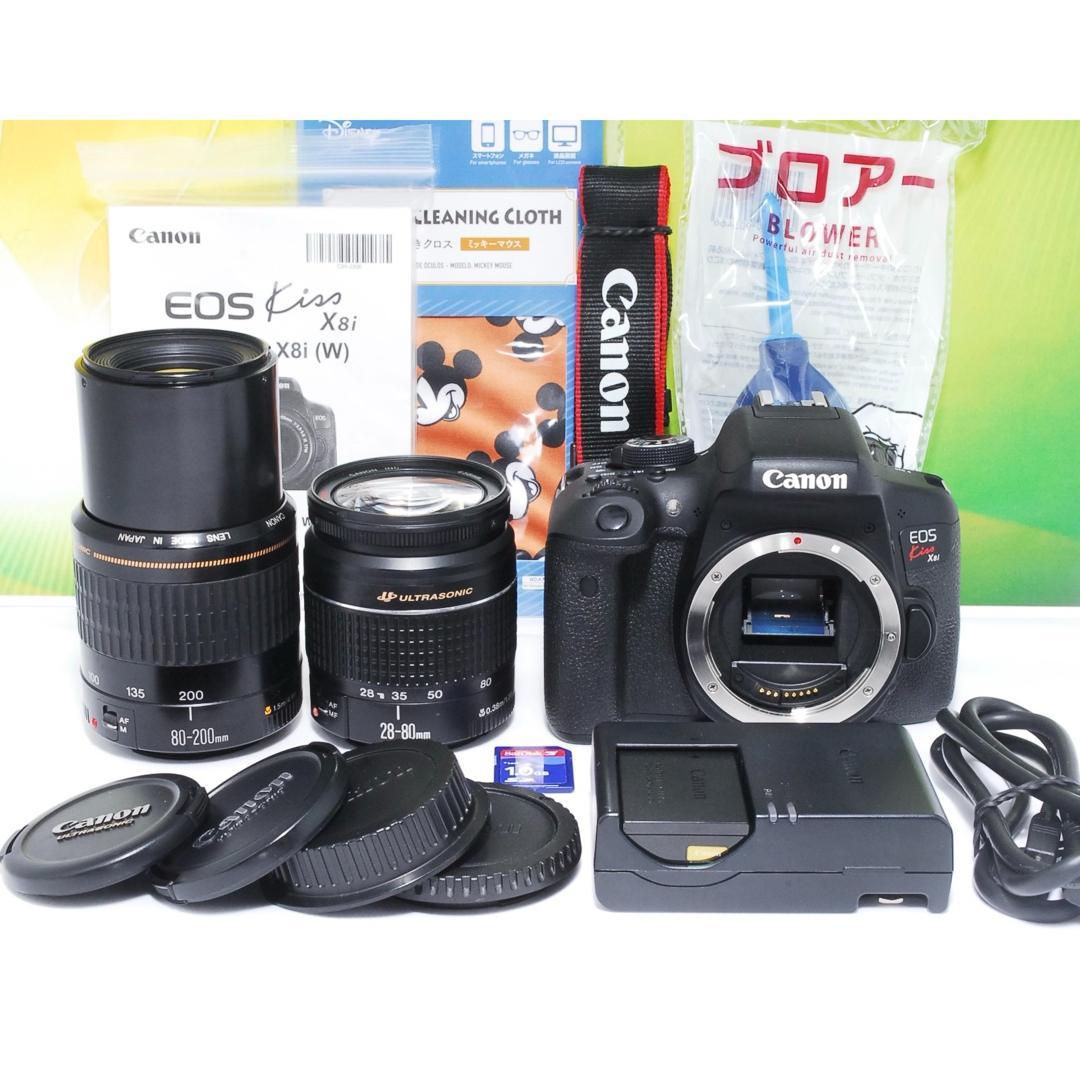 美品✨Canon kiss x8i ダブルレンズセット Wi-Fi スマホ転送