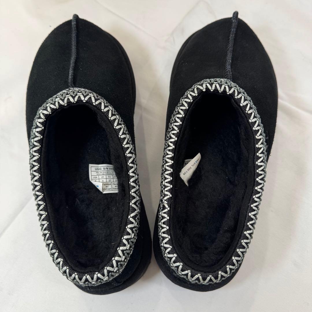 美品 UGG スエード スリッポン タスマン スリッパ ブラック 23cm