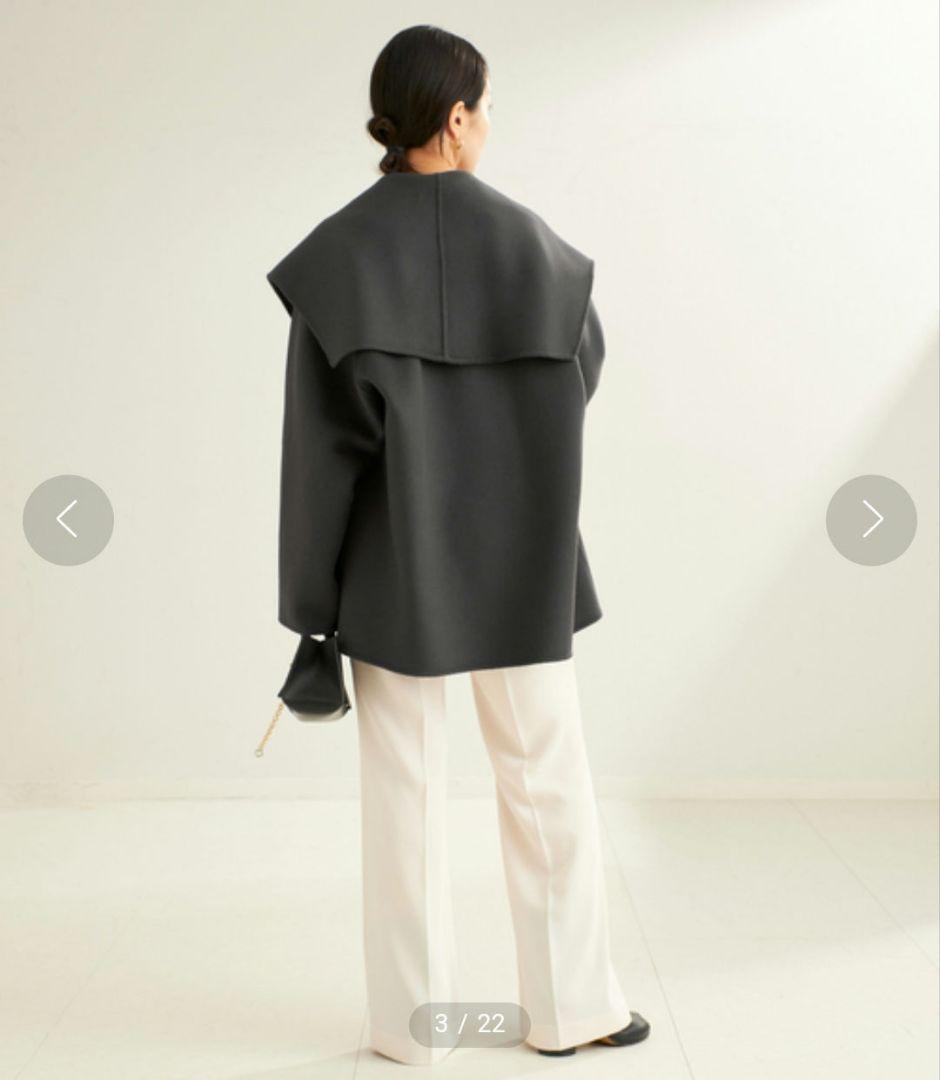 試着のみ24AW plage ハミルトン DRAPE MIDDLE コート 36